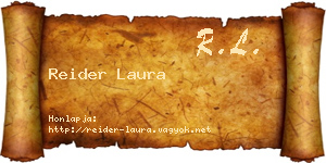 Reider Laura névjegykártya